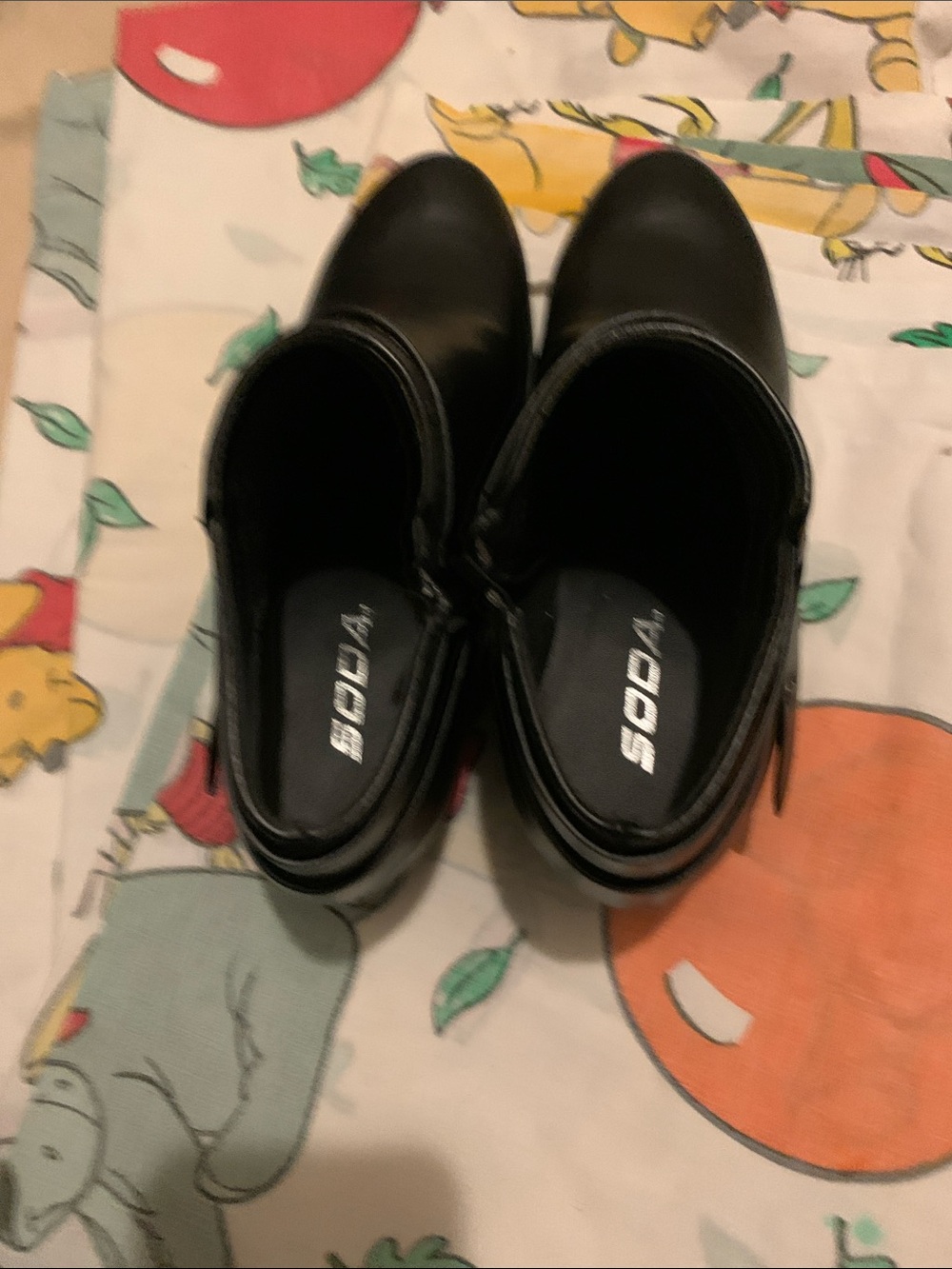 Soda Black Kids Mary Jane Style Boots